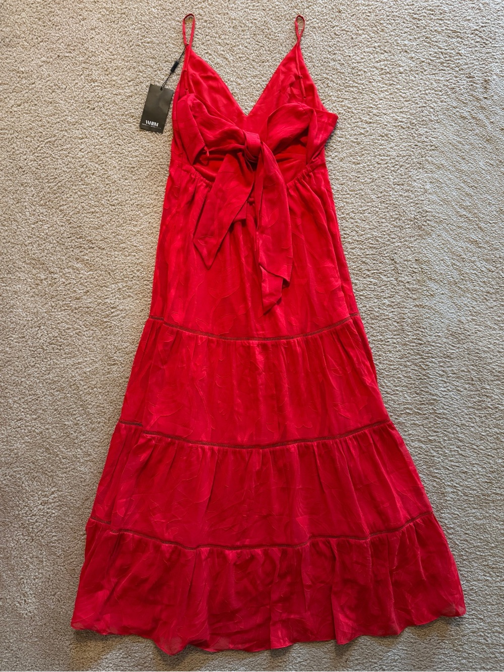 NWT WHBM Chiffon Burnout Maxi Dress - Picture 5 of 8